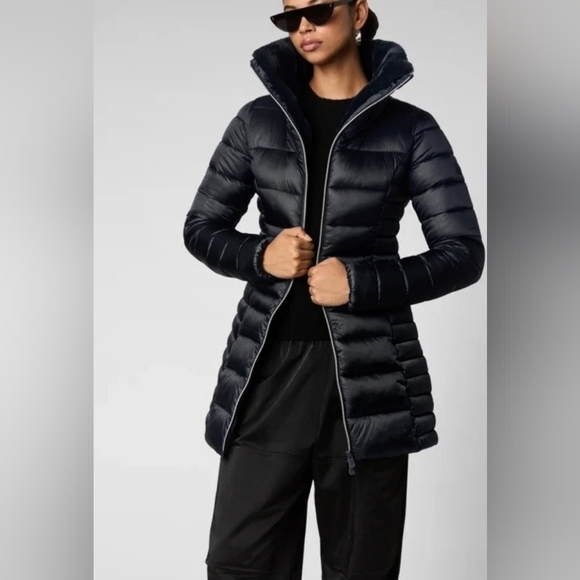 Save The Duck Iris Winter Coat Water Repellent Satin Puffer Jacket - Picture 2 of 16